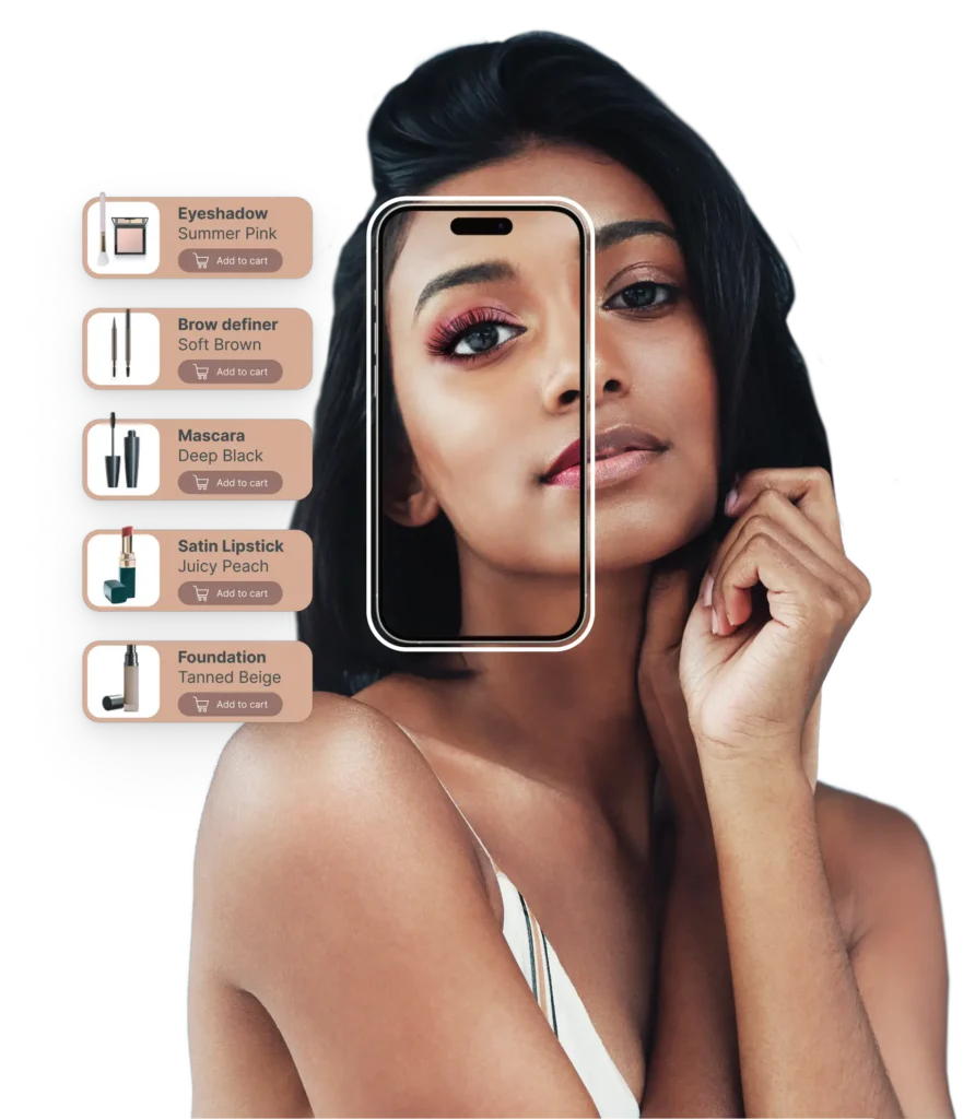 Arbelle - woman with makeup and products v2 copy